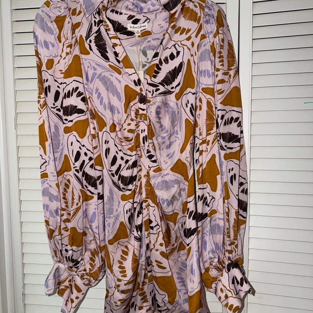 For Love and Lemons Purple and Brown dress